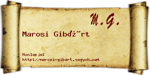 Marosi Gibárt névjegykártya